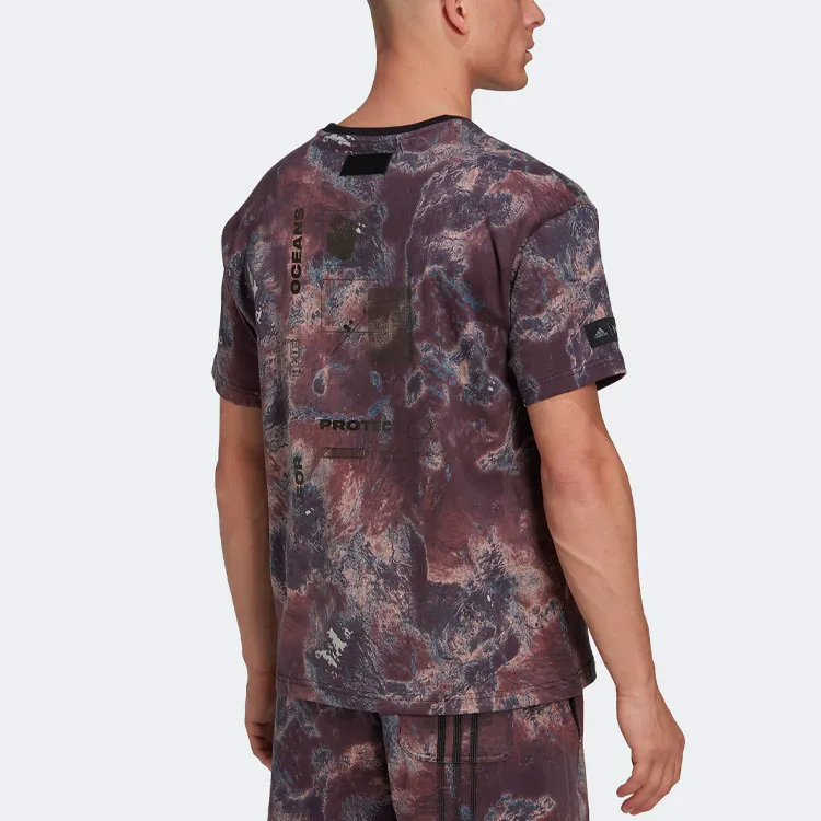 Adidas T Shirts Unisex Khaki Brown-5
