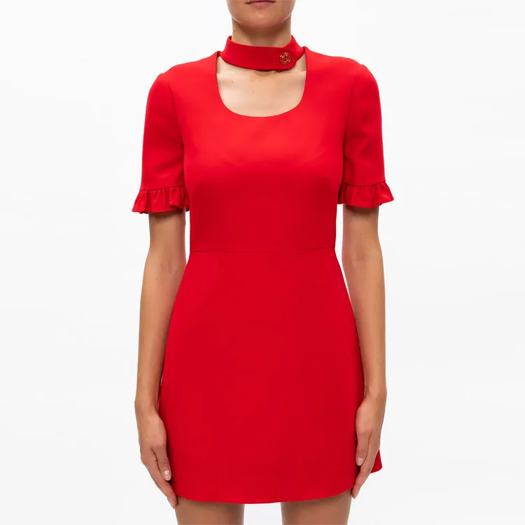 GUCCI Short Sleeved Dresses Women's Red-1