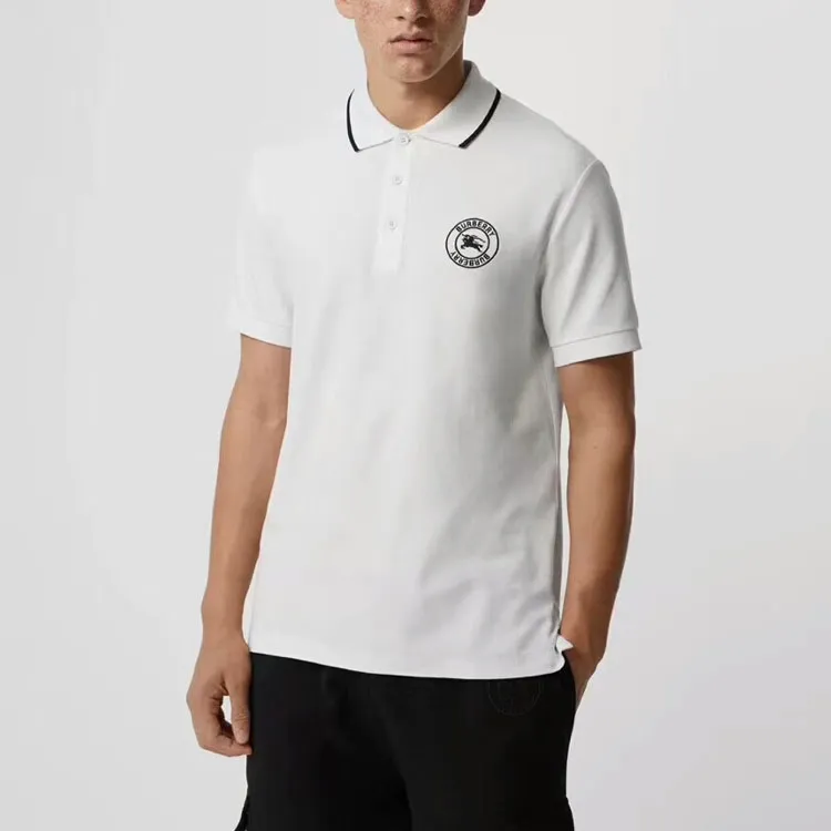 Burberry Polo Shirts Men White-3