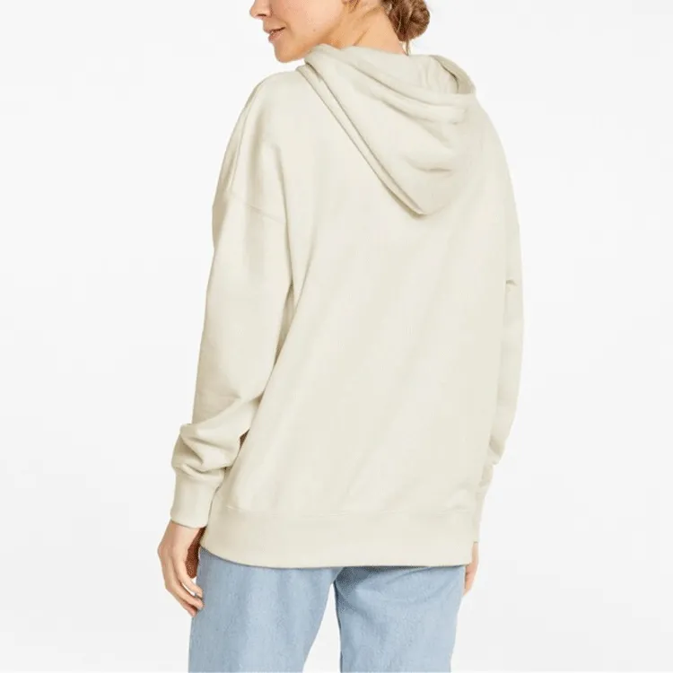 PUMA Downtown Sweatshirts Women's Cotton Linen Blend In Natural Color-3