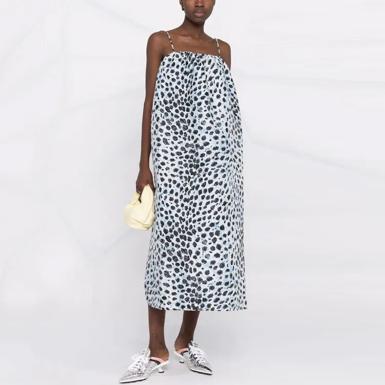 GANNI Slip Dresses Women's Blue-2