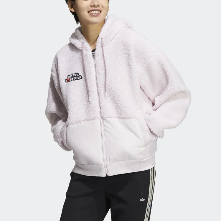 Sesame Street X Adidas Neo Sesame Street Co branded Collection Puffer Jackets Women's Pink-3