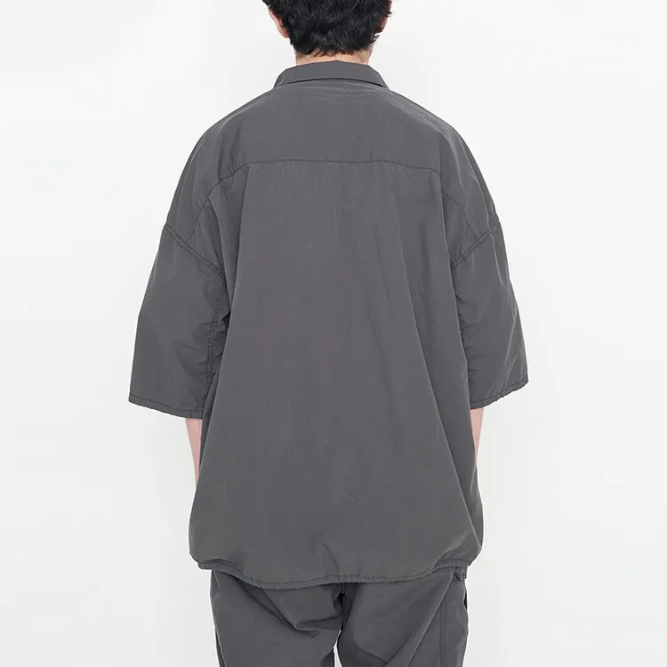 Nanamica Open Collar Wind H/S Shirt-2