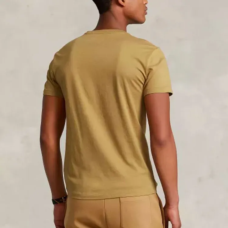 Polo Ralph Lauren T Shirts Men Brown Yellow-3