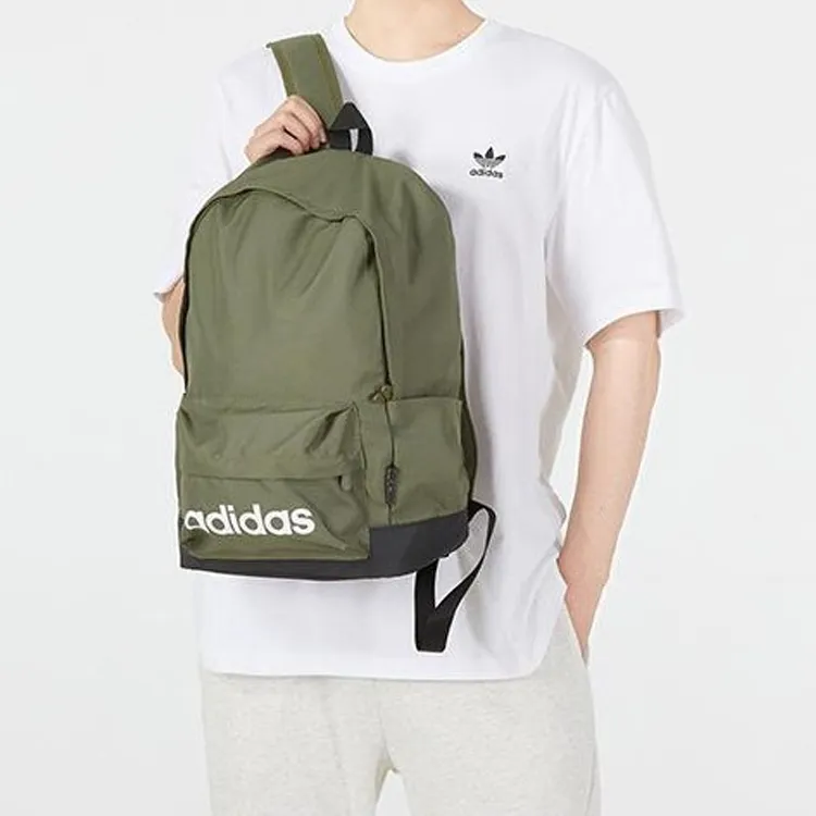 Adidas Polyester Laptop Bag Backpack Regular Unisex Green-5