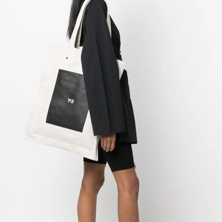 Y 3 Lux Logo print Tote Bag-4