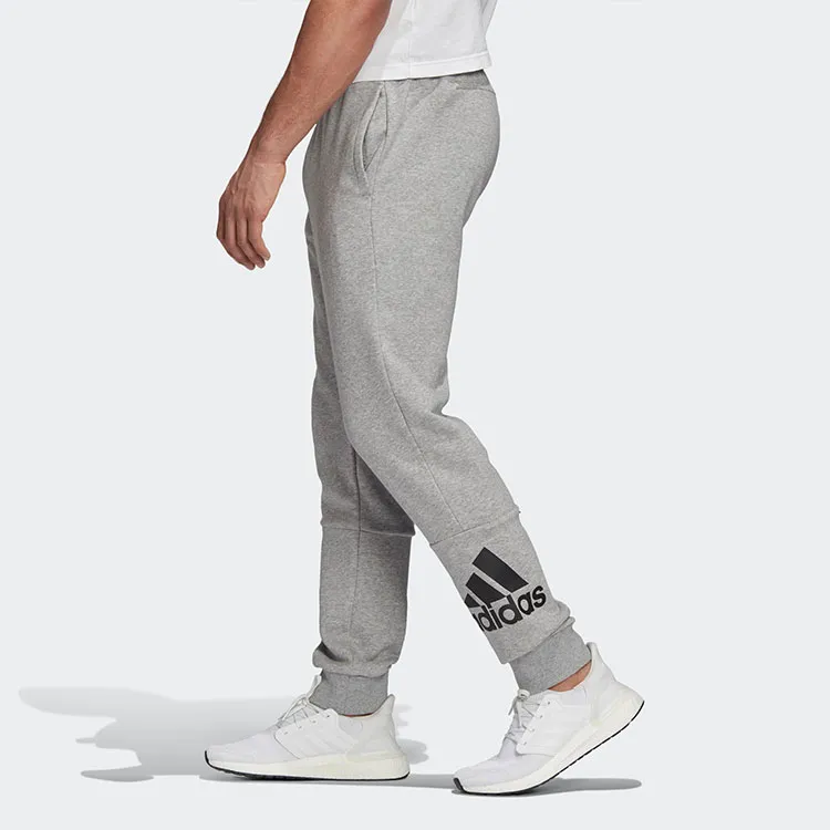 Adidas Knitted Sweatpants Men Medium Heather Gray-5