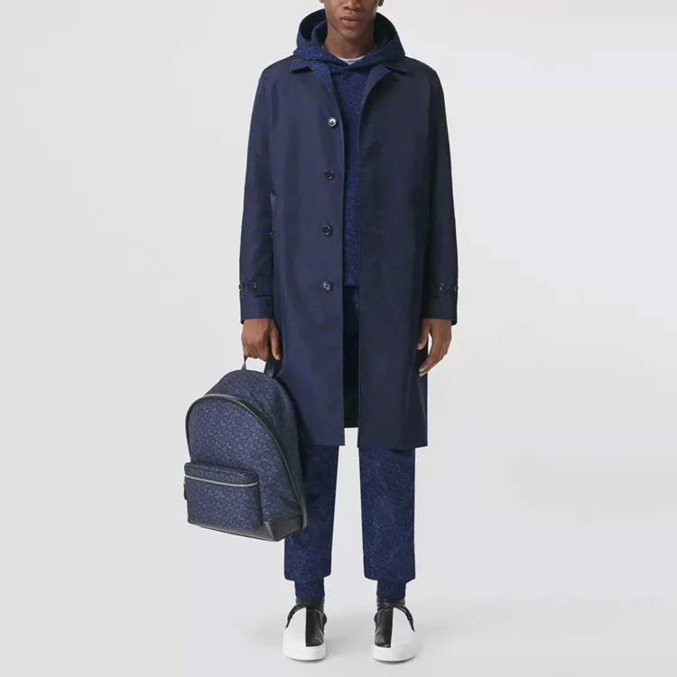 Burberry Coats Men's Deep Royal Blue-1