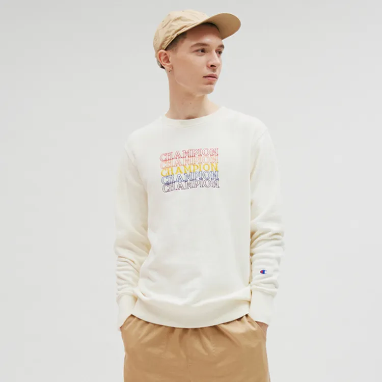 Champion Crew Neck Regular Sweatshirt Japan Version Men's White-1