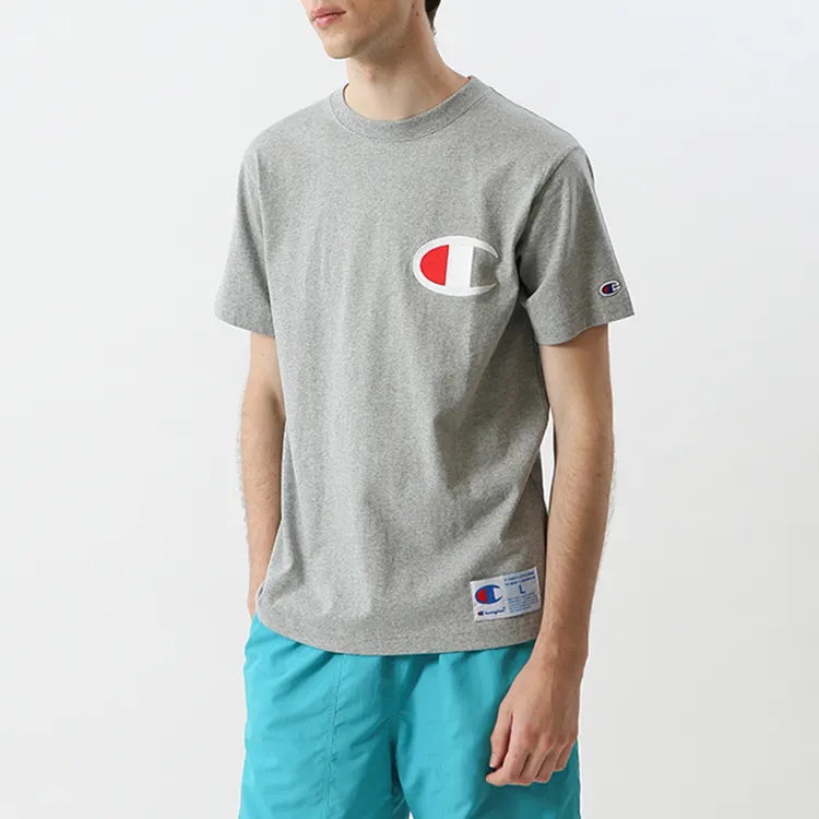 Champion T Shirt Japan Version Unisex Gray-4