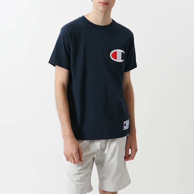 Champion T Shirt Unisex Dark Blue Japan Version-1