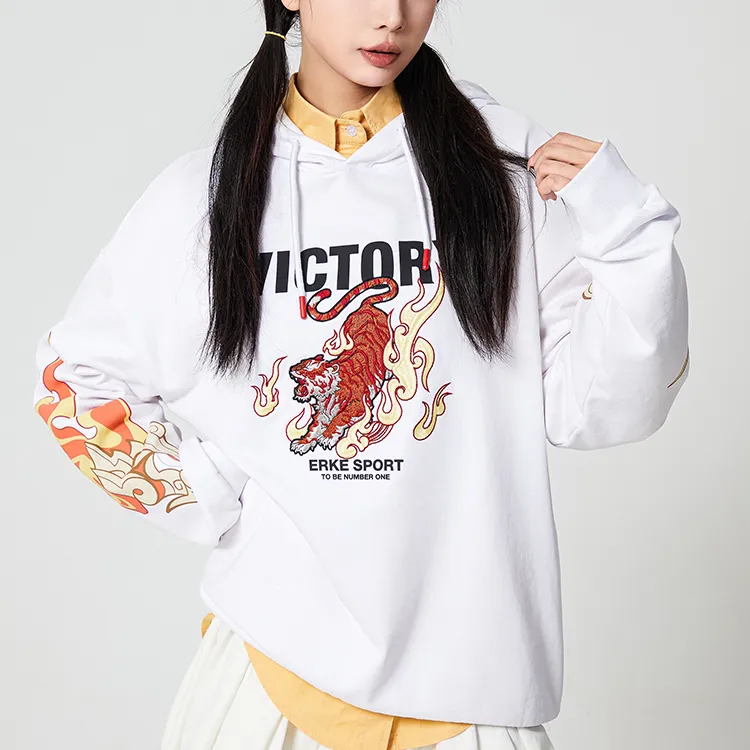 Erke x WANGZHERONGYAO,LIANMINGKUAN Sports Life Collection Sweatshirt Men's True White-2