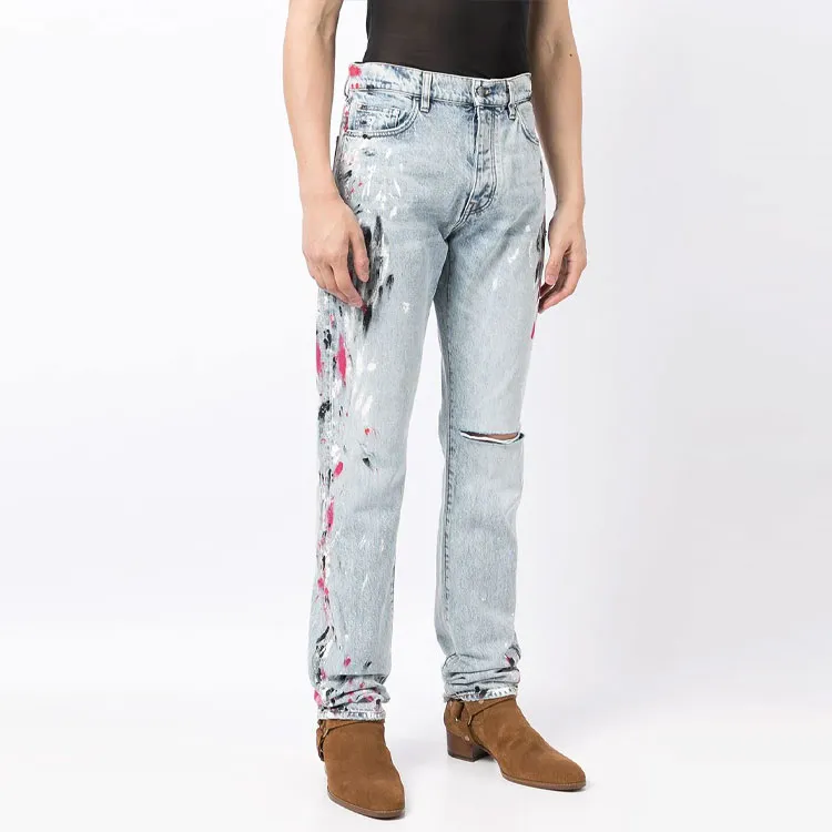 AMIRI Paint Splatter Straight Leg Jeans-3