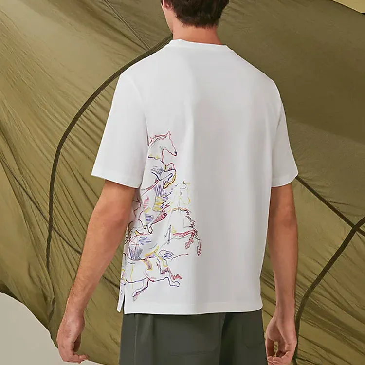 HERMES T Shirts Men White-3