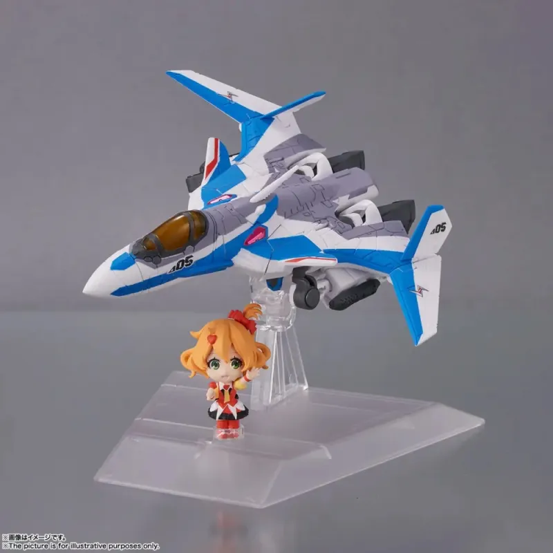 BANDAI Macross Freya TINY SESSION VF-31J Stormy Set 10cm Hobby Model-6