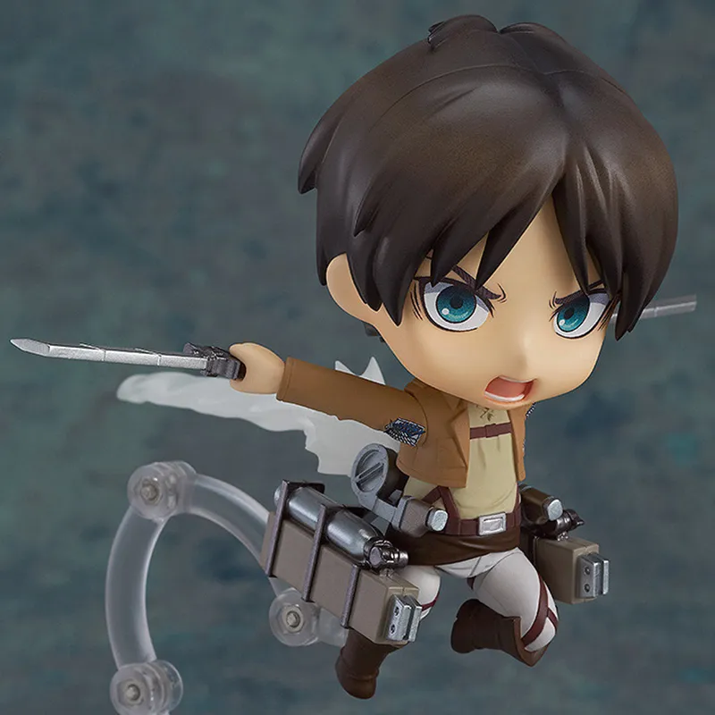 GSC Clay Figure No.1380 Attack On Titan Eren Yeager Survey Corps Chibi Figures 10cm-2
