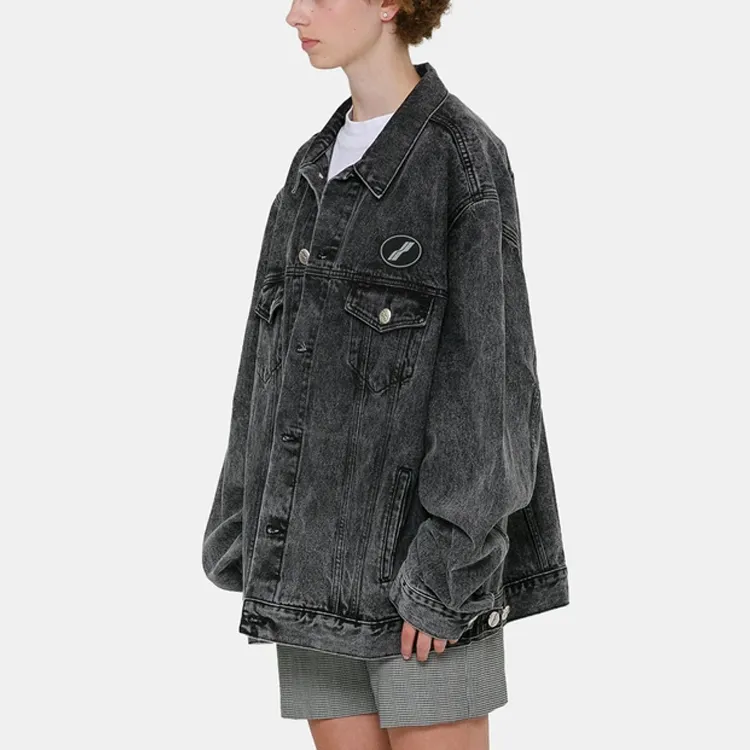 WE11DONE Logo Patch Denim Jacket-2