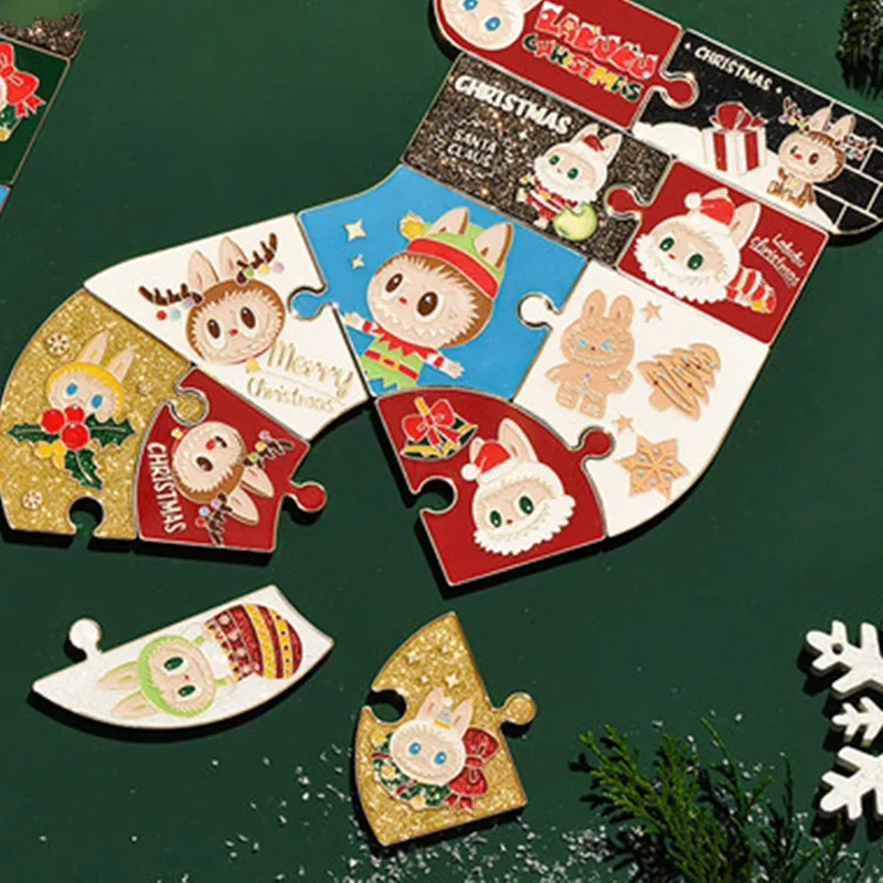 POP MART LABUBU Christmas Fridge Magnet Blind Box Products Single Mystery Box/Full Box 12 Pcs-2