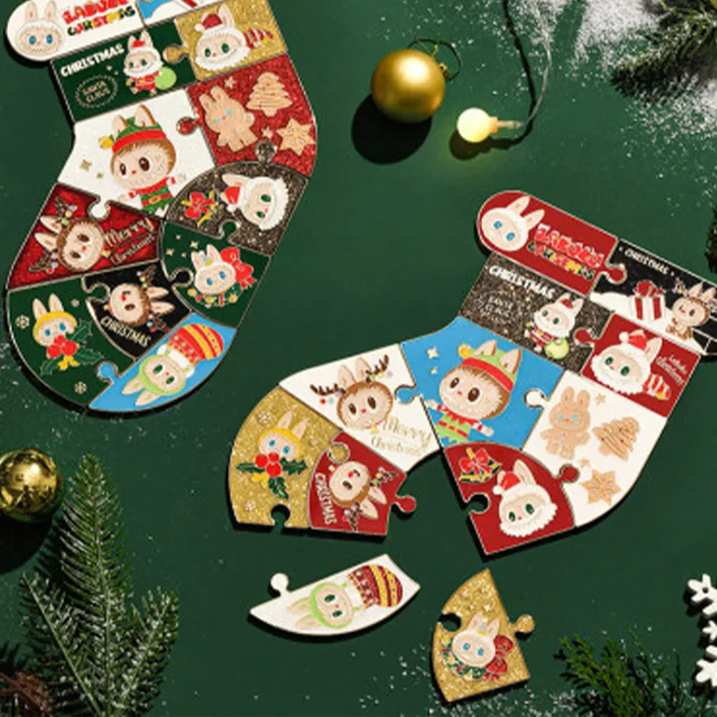 POP MART LABUBU Christmas Fridge Magnet Blind Box Products Single Mystery Box/Full Box 12 Pcs-3