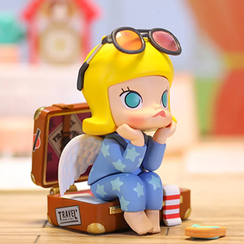 POP MART Molly I Really Want To Go Travel. Hang Tag Box 7.5cm-2