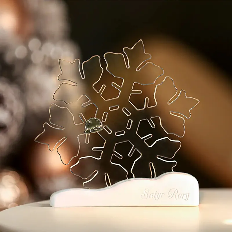 POP MART SATYR RORY Snowflake Storage Rack Not Included 13.7cm Badges-3