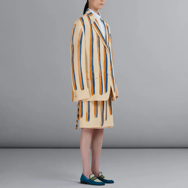 MARNI Striped Single breasted Blazer-2
