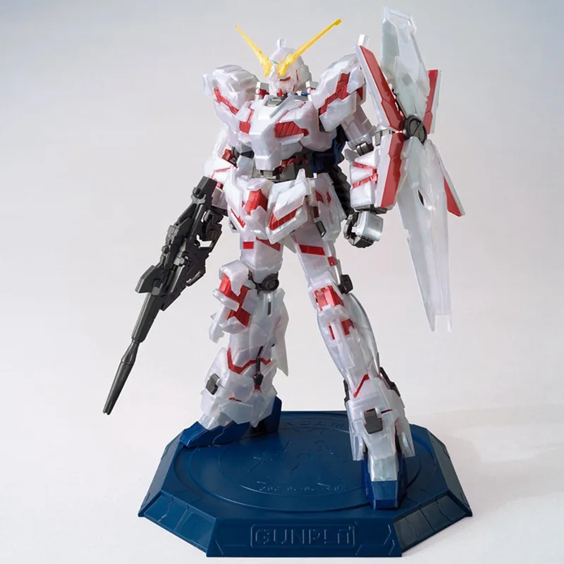 BANDAI HG Collection 1/144 Gundam Base Limited Unicorn Gundam Unit 1 Model Kits 13cm Mechanical Shiny Edition-1