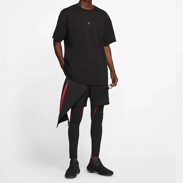 Nike Drop Shoulder Sleeve T-Shirt Men's Black-2