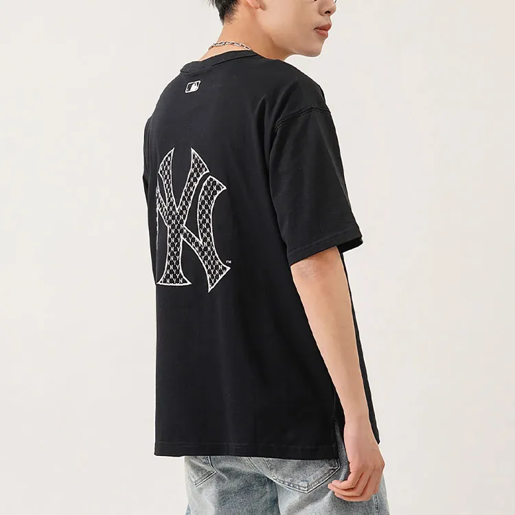 MLB Old Flower T Shirts Unisex Black-4