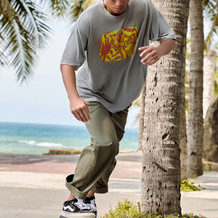 Levi's Drop Shoulder Sleeve T Shirt Men's Gray-2