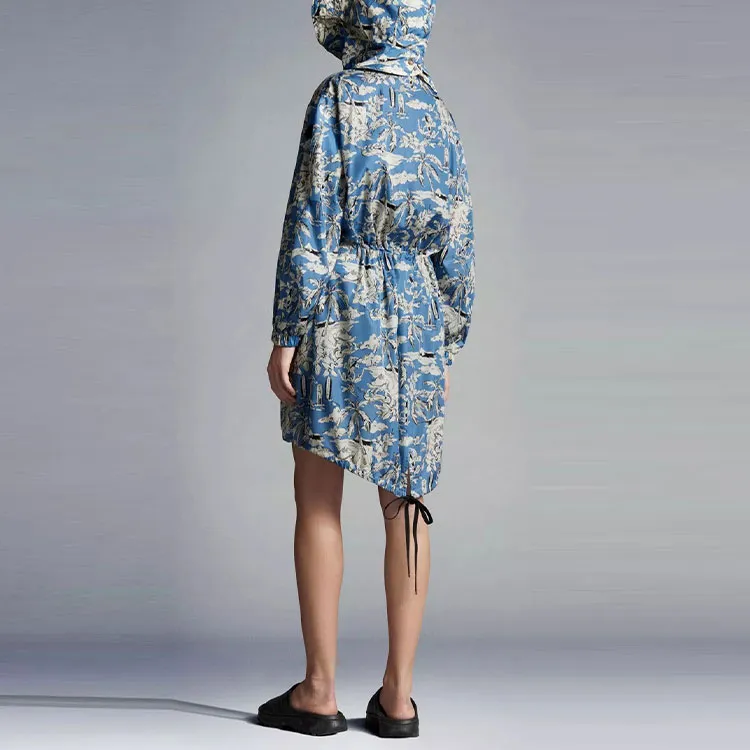 Moncler Trench Coats Women's Blue-2