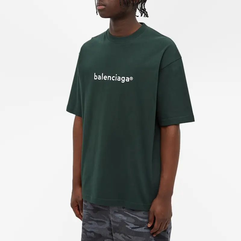 Balenciaga T Shirt Regular Fit Men's Green-1