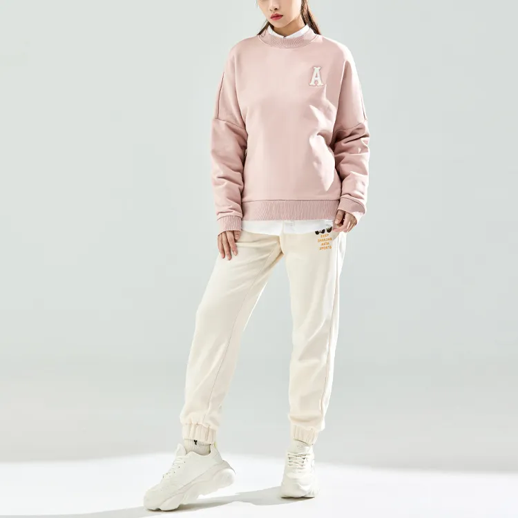 ANTA Life Collection Sweatshirts Women's Cream Pink Gray-2
