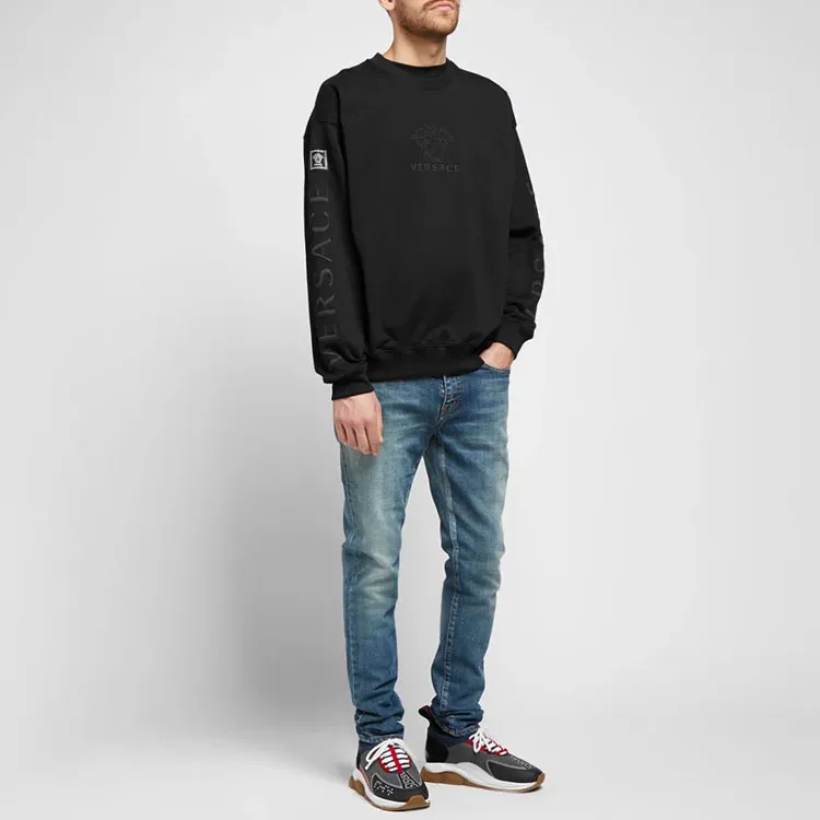 VERSACE Sweatshirts Men Black-2