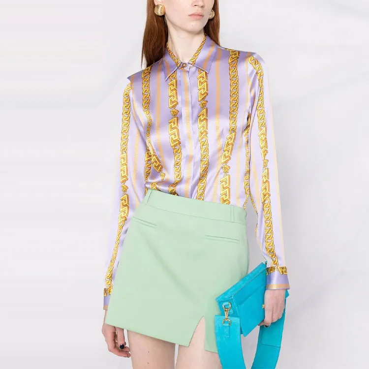 VERSACE Shirts Women's Purple-3