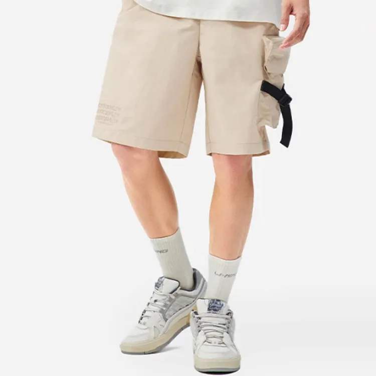 LiNing CF Cargo Shorts Men's Plain Khaki-7