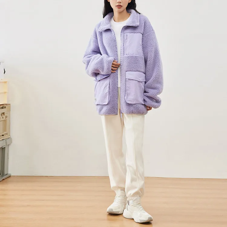 ANTA Life Collection Velvet Jackets Men Purple-2