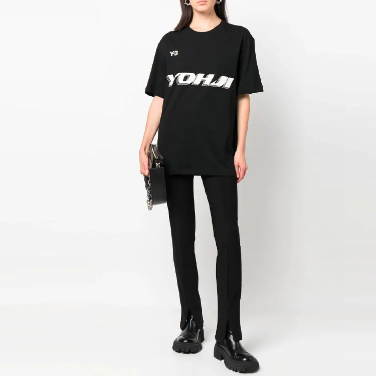 Y 3 T Shirts Women's Black-1