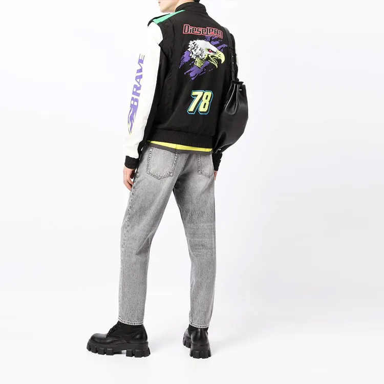 DIESEL Jackets Men Black White-1