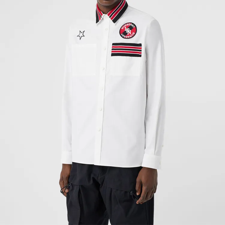 Burberry Shirts Men White-2