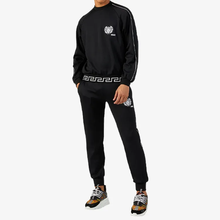 VERSACE Knitted Sweatpants Men Black-4