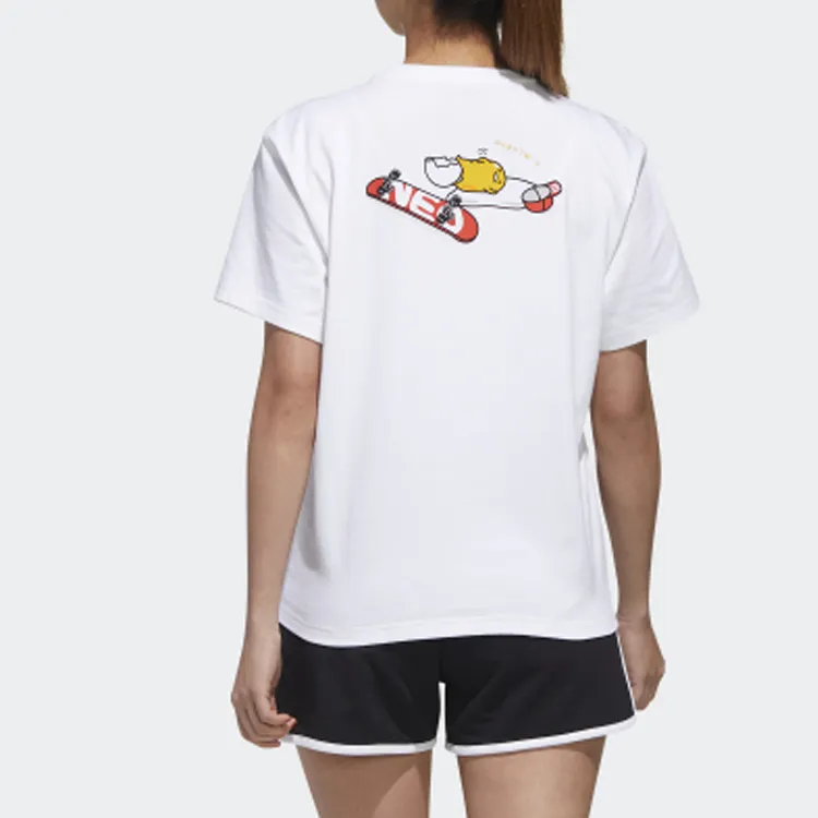 Adidas Neo Set in Sleeve T Shirt Women's White-2