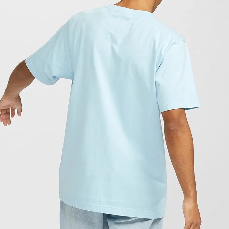 UNIQLO Straight T Shirt Unisex Aqua Blue-1