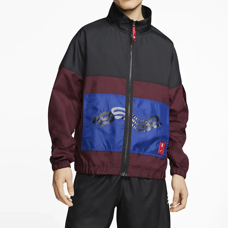 Nike Jackets Men Black Red Patchwork-4