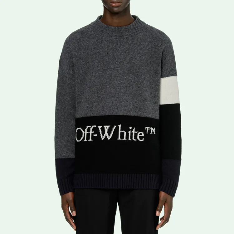 OFF WHITE Color Block Logo Sweater-3