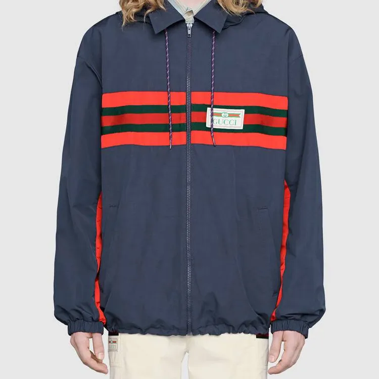 GUCCI Jackets Men Blue-3