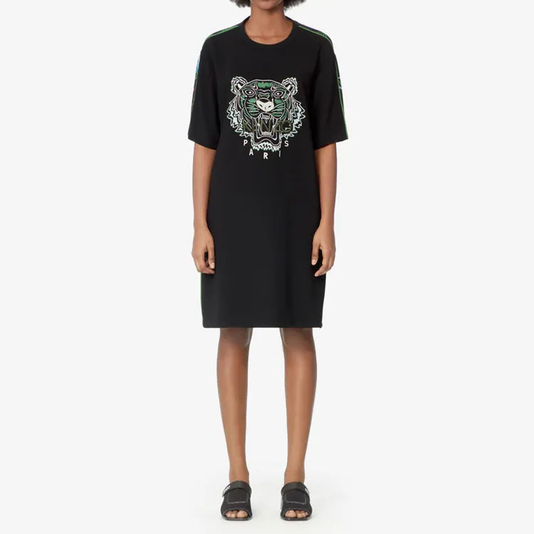 KENZO Short Sleeved Dresses Women's Black-3