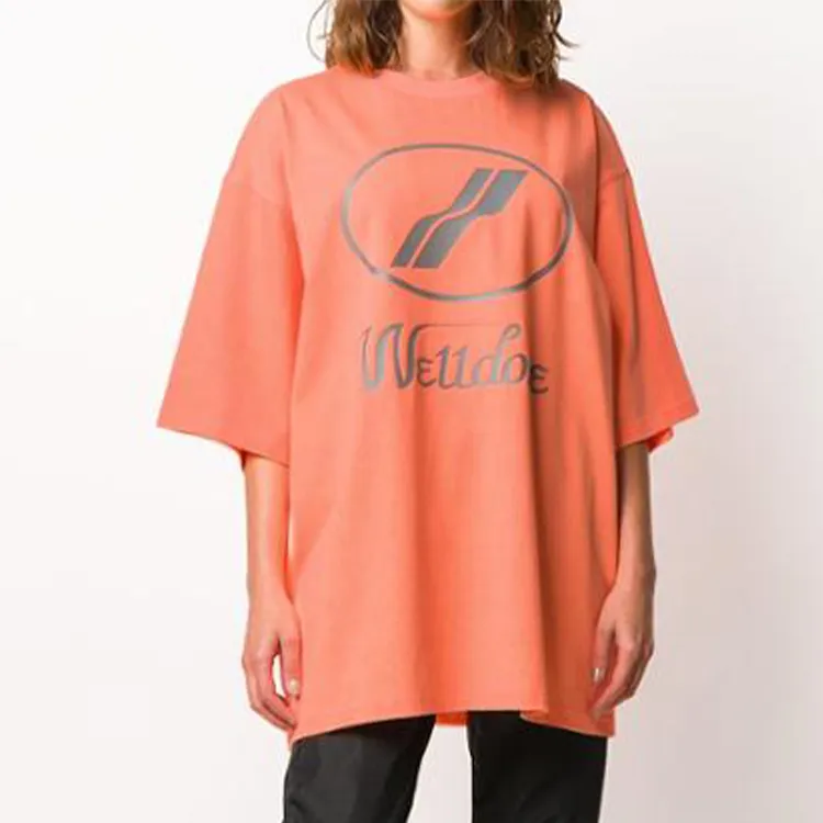 WE11DONE Logo Print Oversized T shirt-4