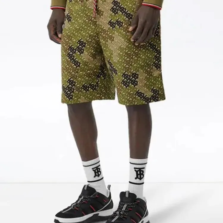 Burberry Casual Shorts Men Green-2