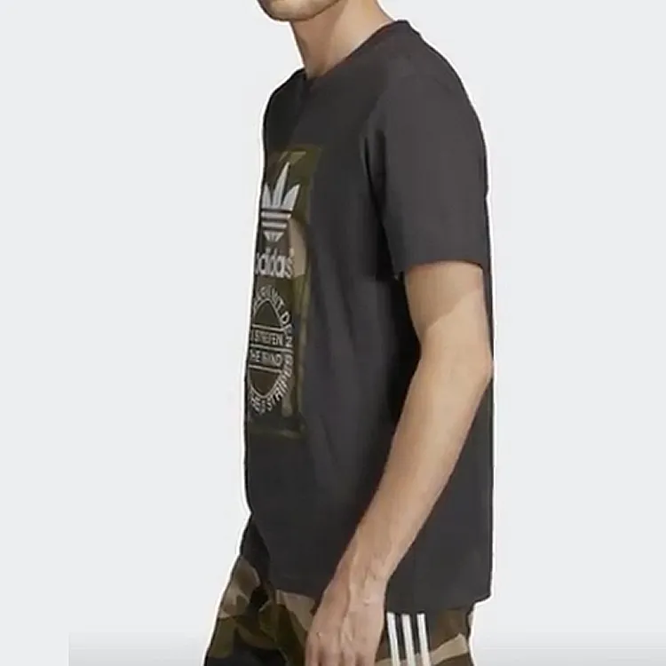 Adidas T Shirt Men's Graphite Black-3